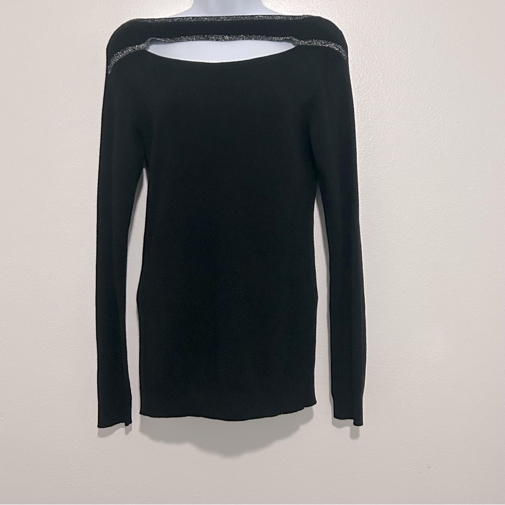 Frame Denim Ladies Size Large Black Longsleeve Top